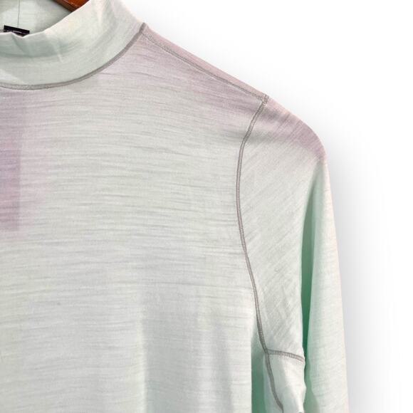 Lululemon Lab Merino Wool-Blend Mock Neck Long Sleeve Shirt Womens 8 Ice Green - Picture 6 of 9